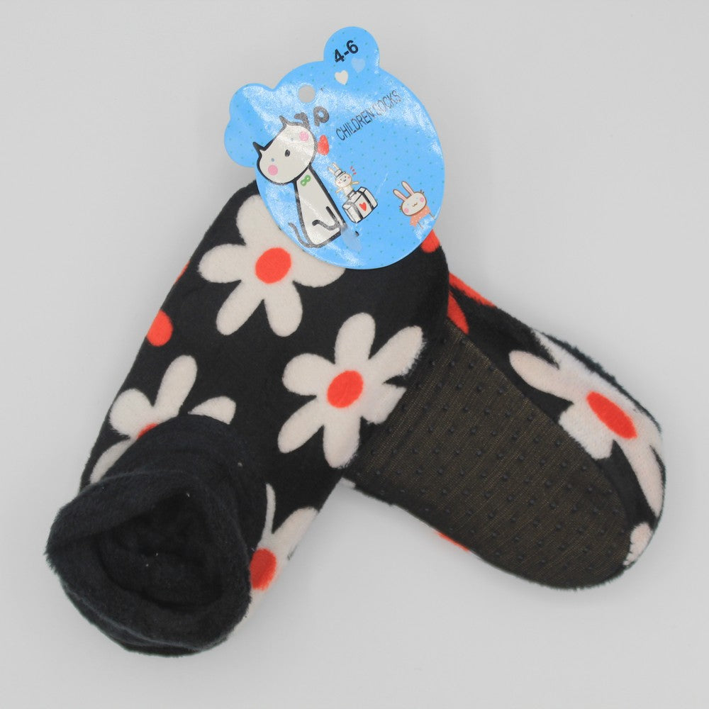 Imported Winter Warm Fuzzy Velvet Loafers Socks for 4-6 Years