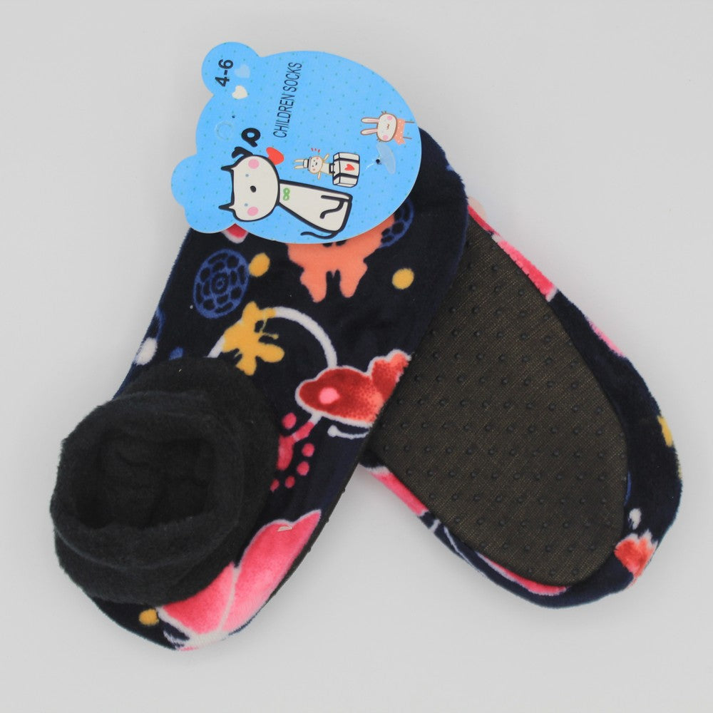 Imported Winter Warm Fuzzy Velvet Loafers Socks for 6-8 Years