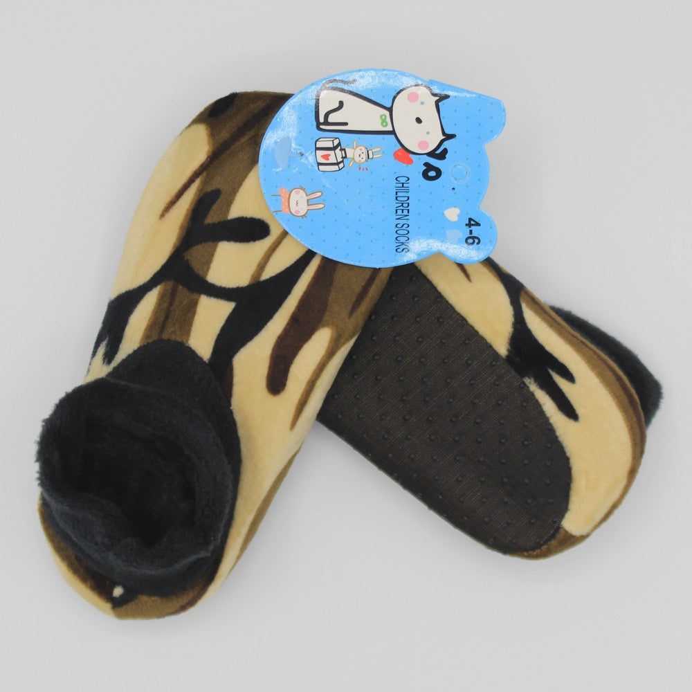 Imported Winter Warm Fuzzy Velvet Loafers Socks for 4-6 Years