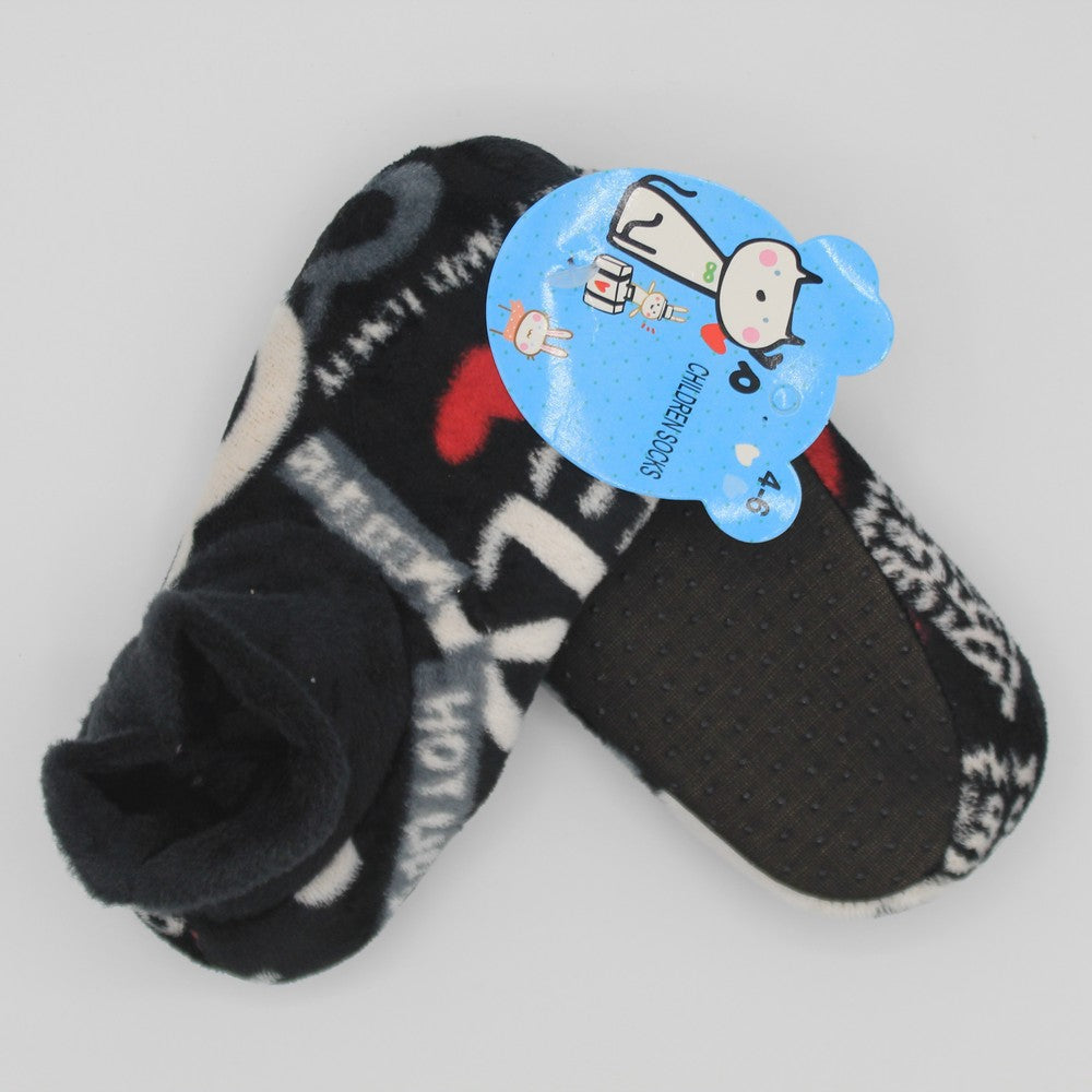 Imported Winter Warm Fuzzy Velvet Loafers Socks for 6-8 Years