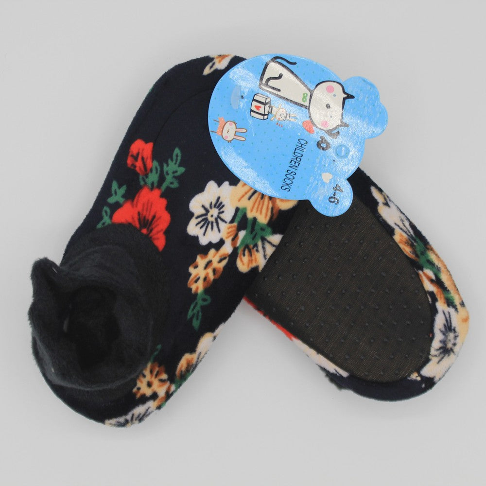 Imported Winter Warm Fuzzy Velvet Loafers Socks for 6-8 Years