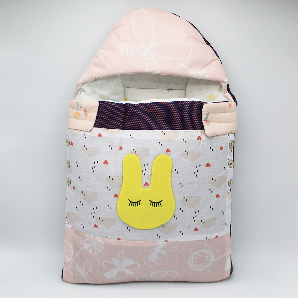 Baby Cute Bunny Carry Nest Hood with Velcro Tapes and Two Side Zipper