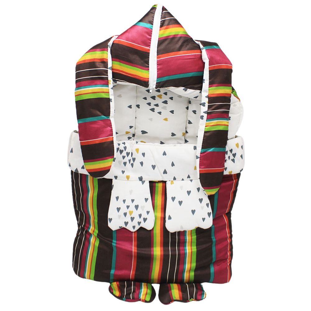 Baby Cute Bunny Style Hooded Carry Nest With Side Zipper