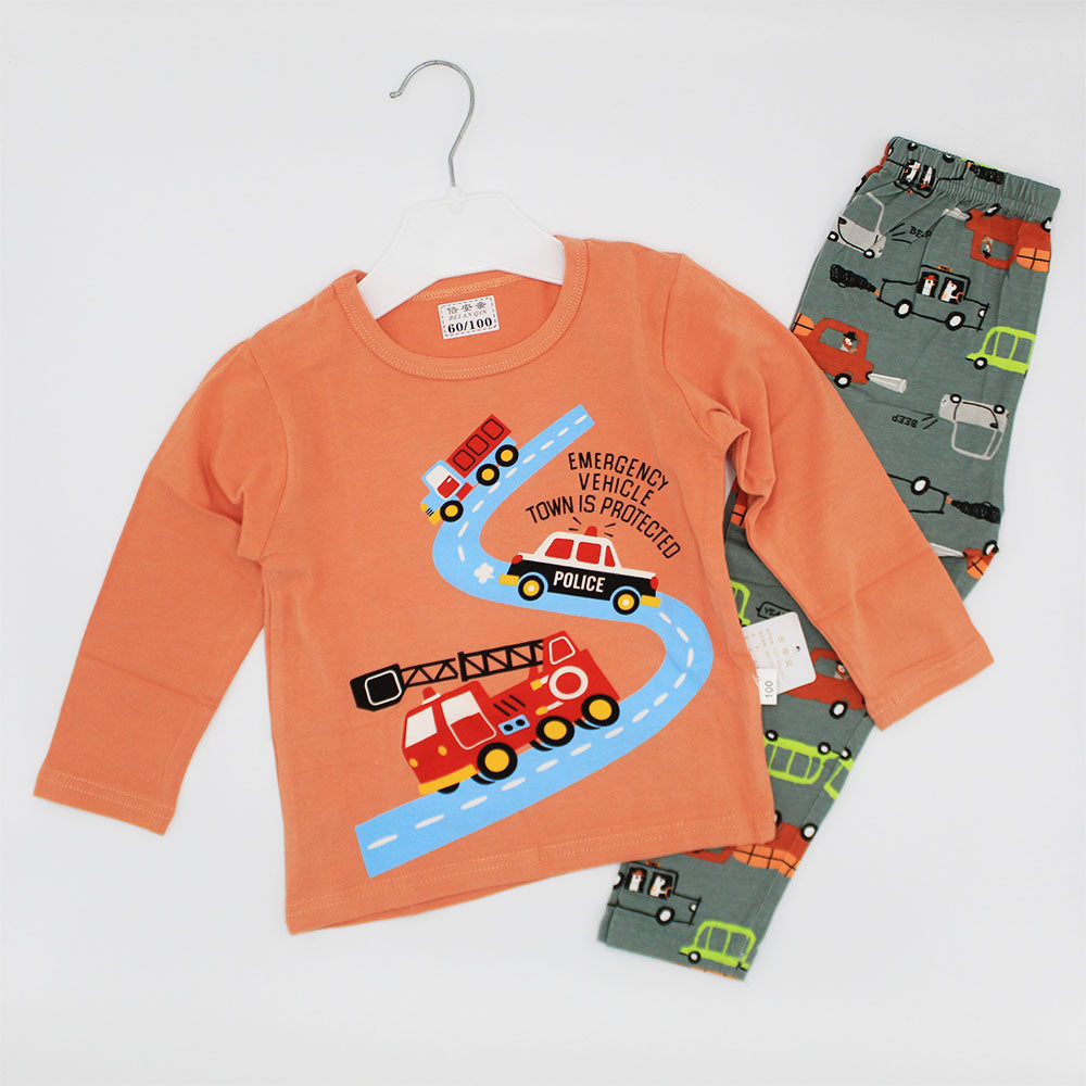Imported Kids Full Sleeves Pajama Suit for 12 Months - 4 Years