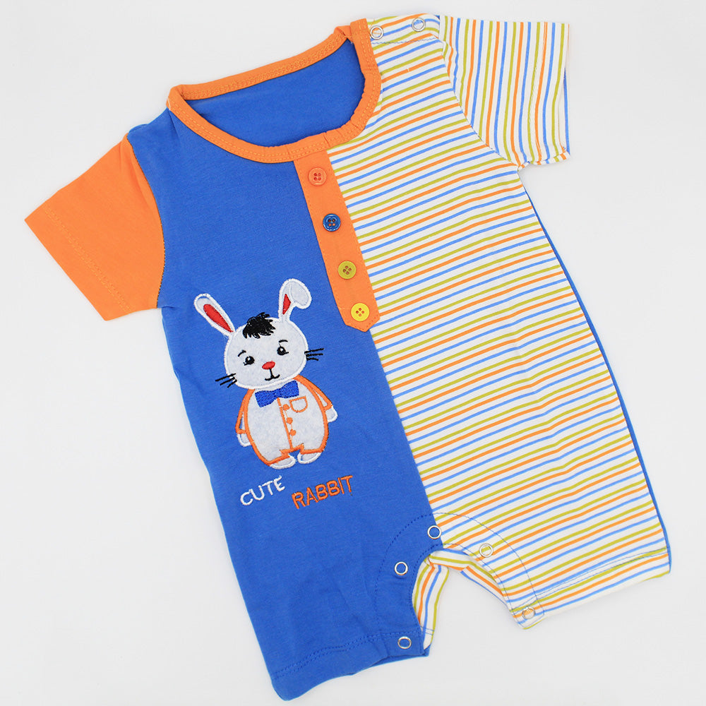 Cute Rabbit Half Sleeve Romper Bodysuit for 0-12 months