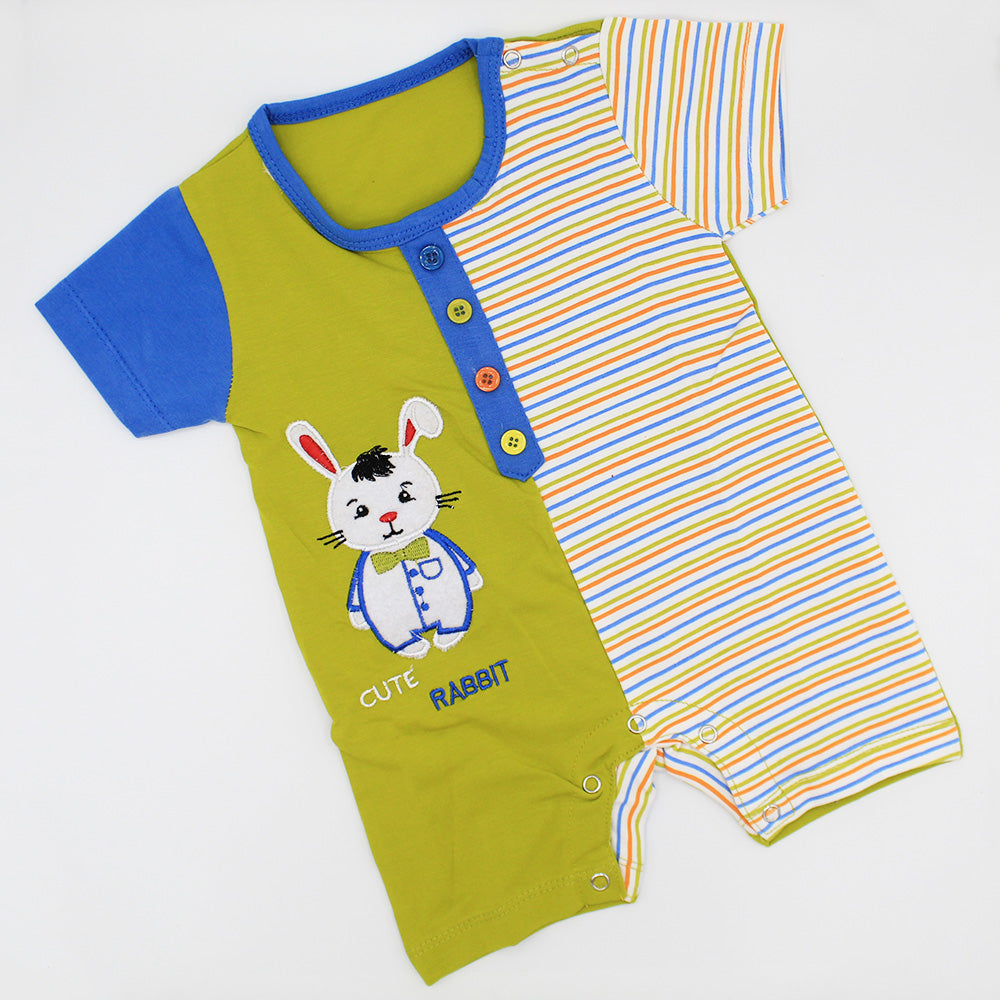 Cute Rabbit Half Sleeve Romper Bodysuit for 0-12 months