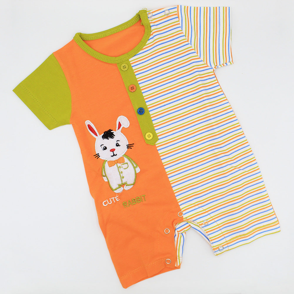 Cute Rabbit Half Sleeve Romper Bodysuit for 0-12 months