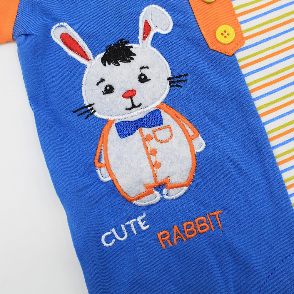 Cute Rabbit Half Sleeve Romper Bodysuit for 0-12 months