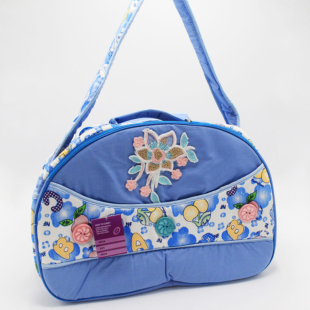 Baby Mother Diaper Bag D Shape Double Zipper Bag with Hand and Long Shoulder Strap
