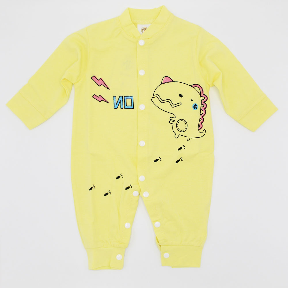 Newborn Baby Cute Dino Full Sleeves Romper for 0-6 Months