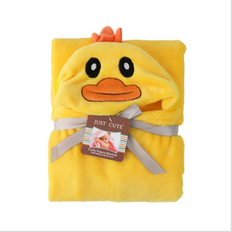 Baby Super Soft Cute 3D Character Hooded Baby AC Blanket