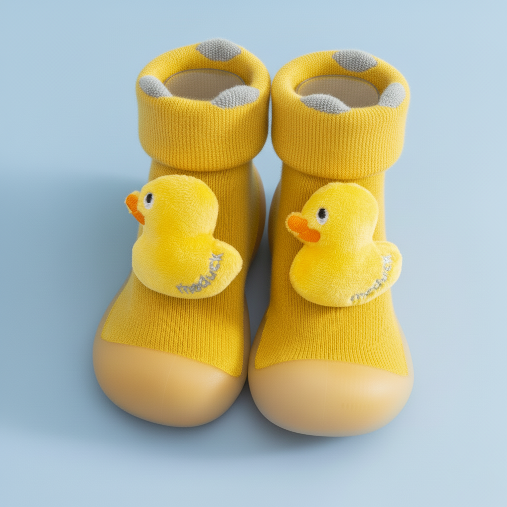 Warm Cartoon Character Shoes for Toddlers 0–3 Years
