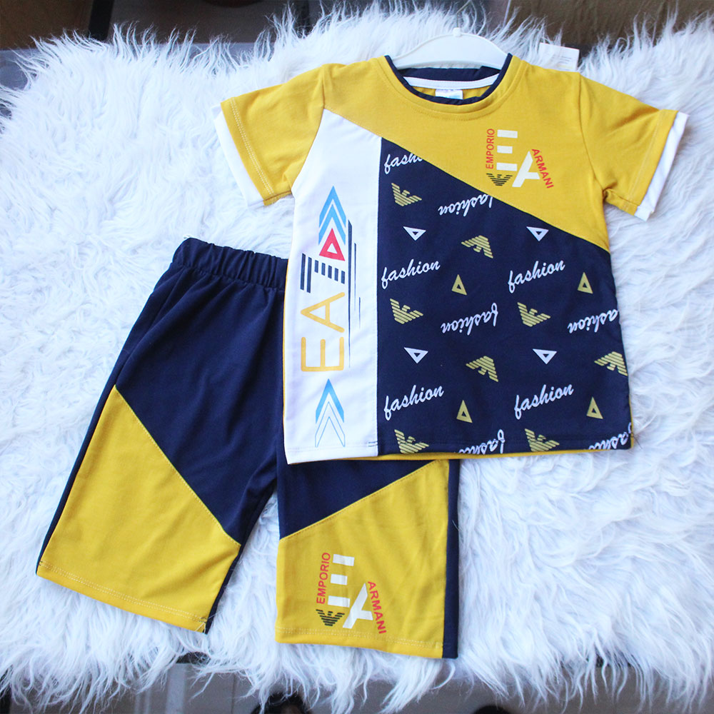 Imported Boys Double Colored Dress with Shorts for 12 Months - 3 Years