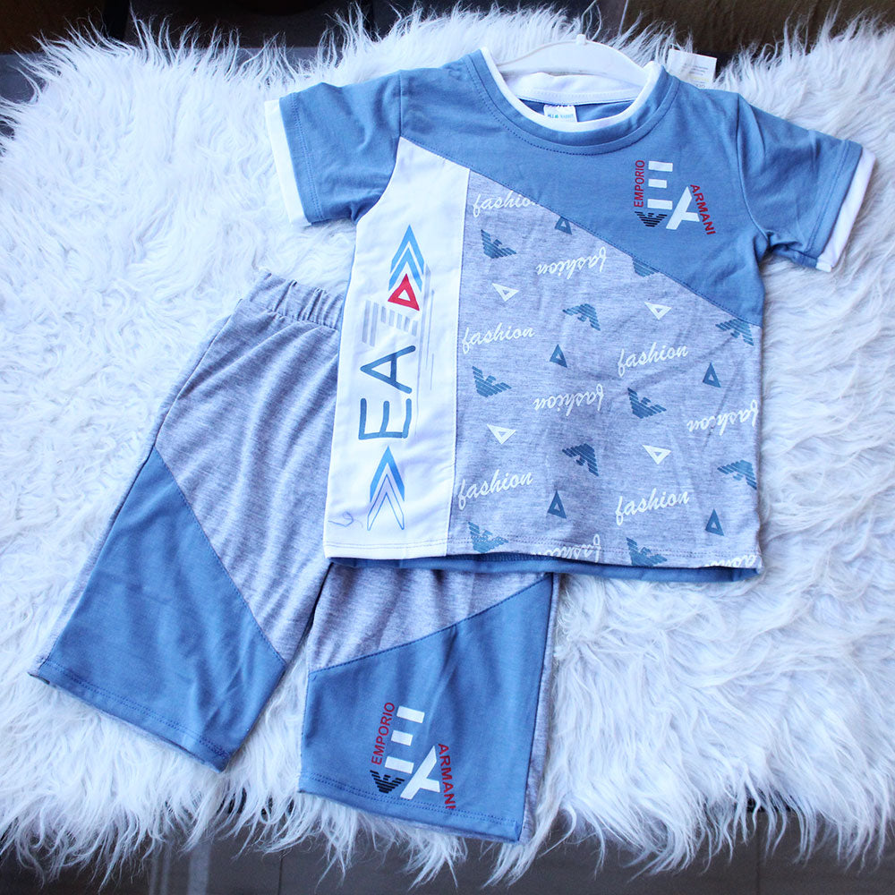 Imported Boys Double Colored Dress with Shorts for 12 Months - 3 Years