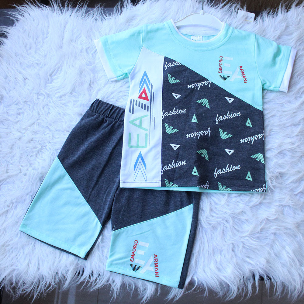 Imported Boys Double Colored Dress with Shorts for 12 Months - 3 Years