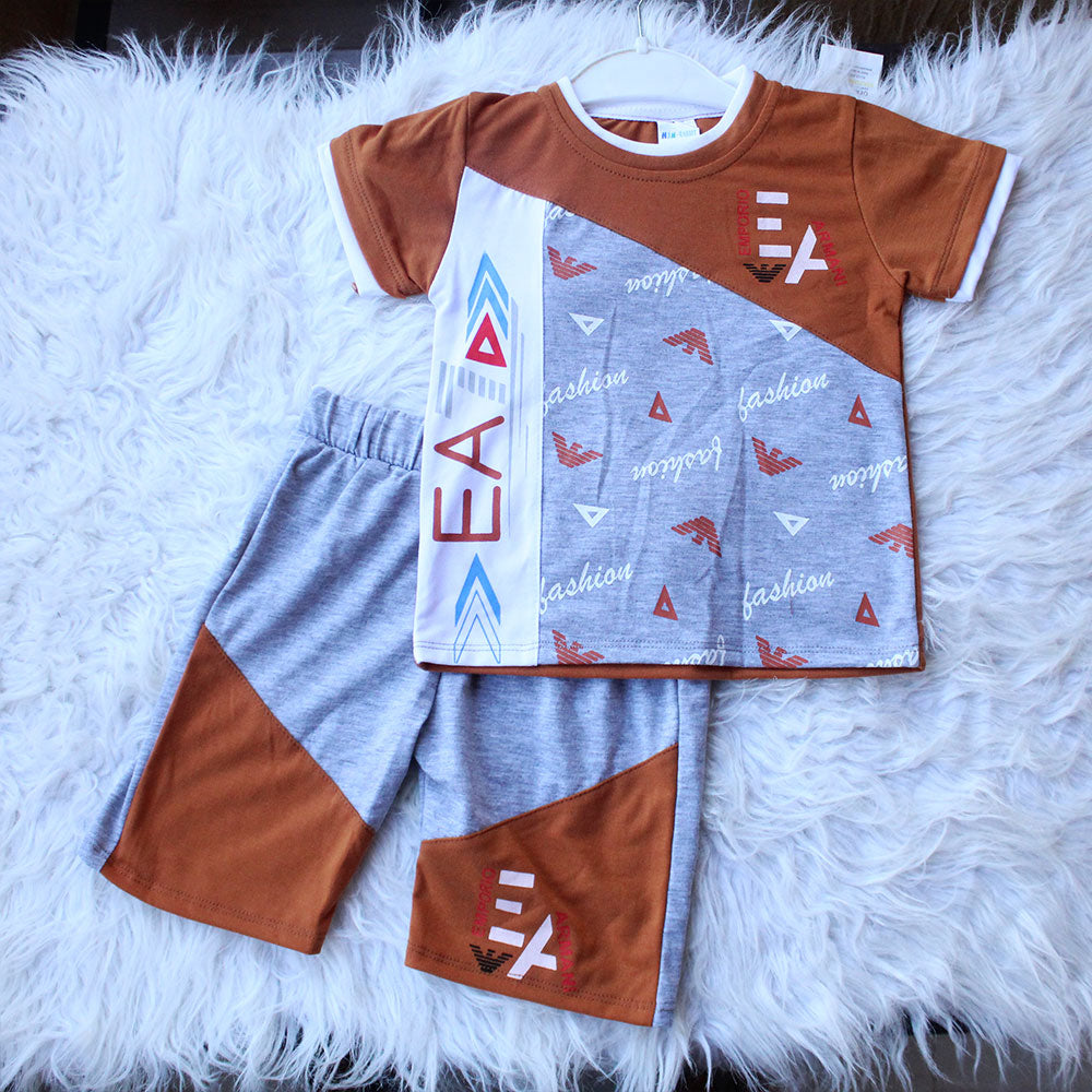 Imported Boys Double Colored Dress with Shorts for 12 Months - 3 Years