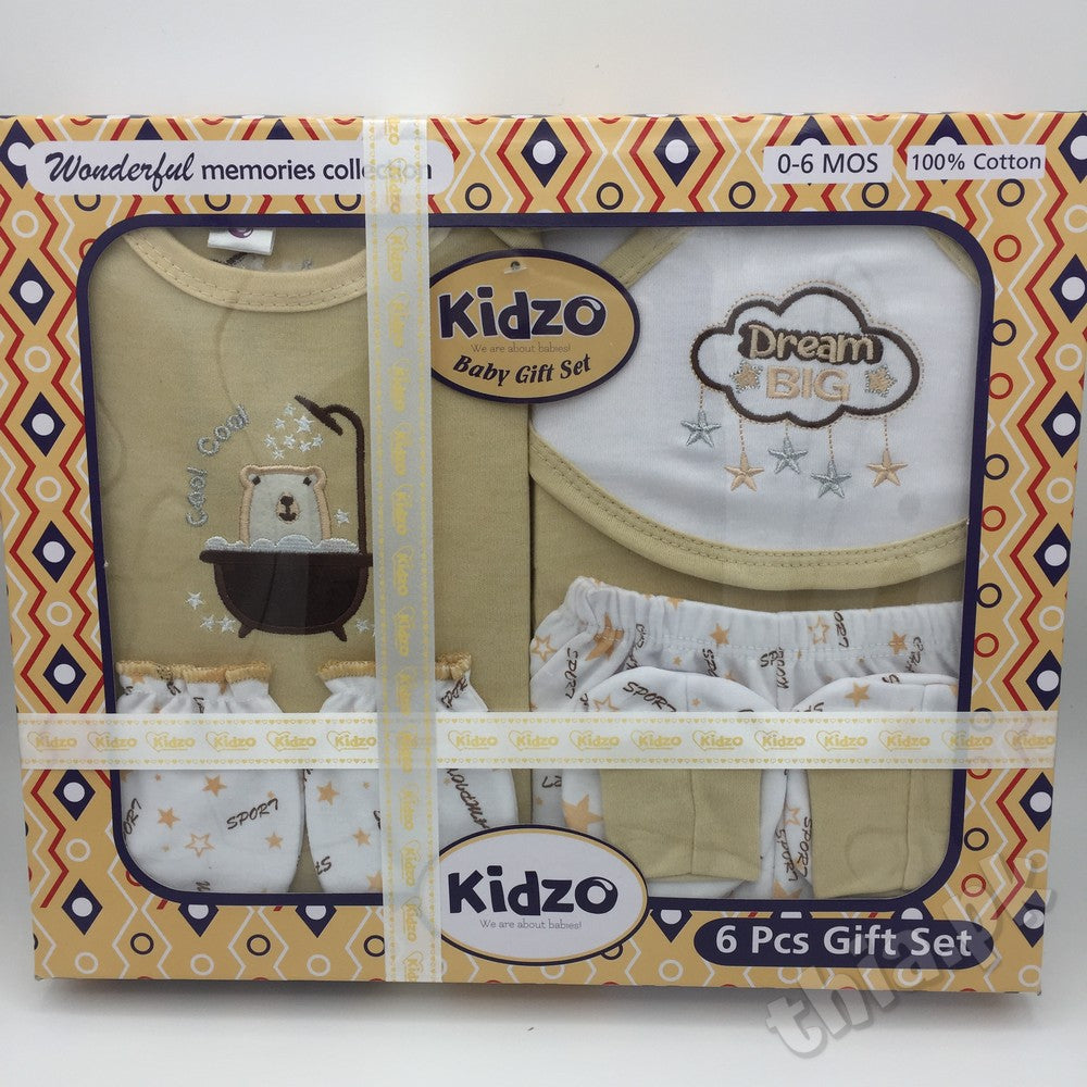 Kidzo 6 Pcs Starter Gift Box Set (0-6 months)