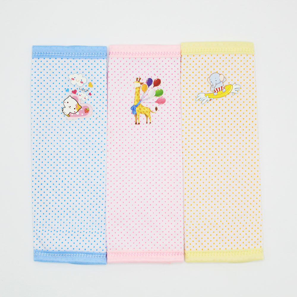 Baby 3 Pcs Pack Soft Cotton Printed Face Towel Set