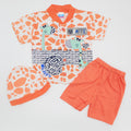 Newborn Baby Giraffe Half Sleeves Dress with Shorts and Cap for 0-3 Months