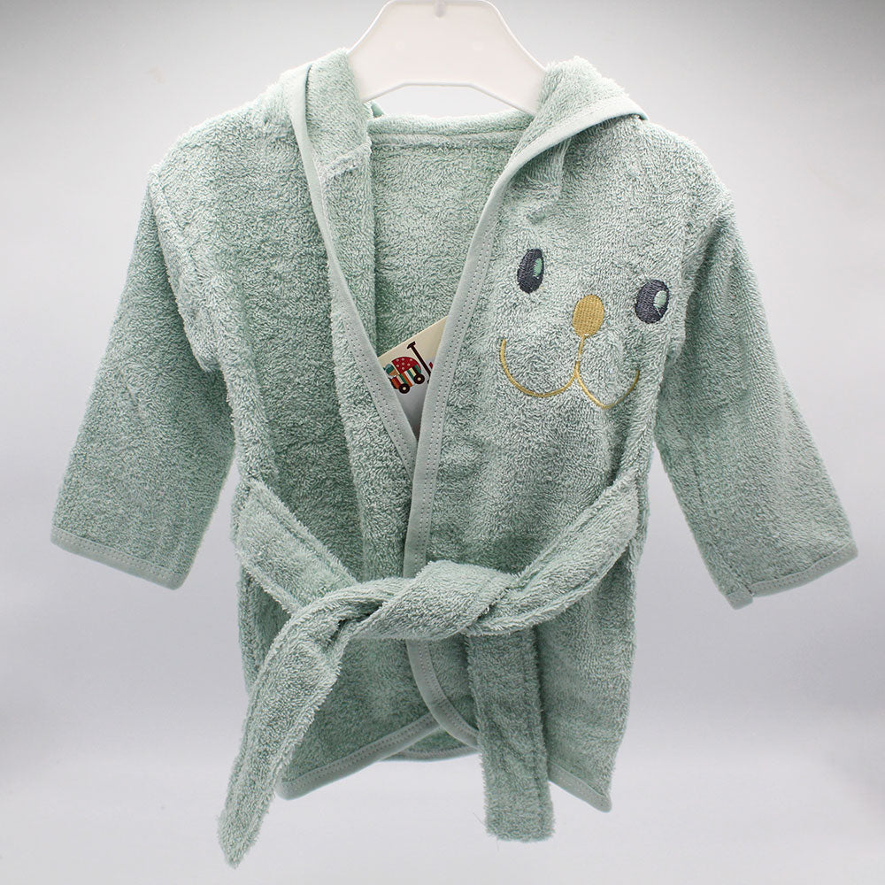 Baby Kids Bath Robe Bath Gown Towel with Full Sleeves and Hood for 0 to 18 Months