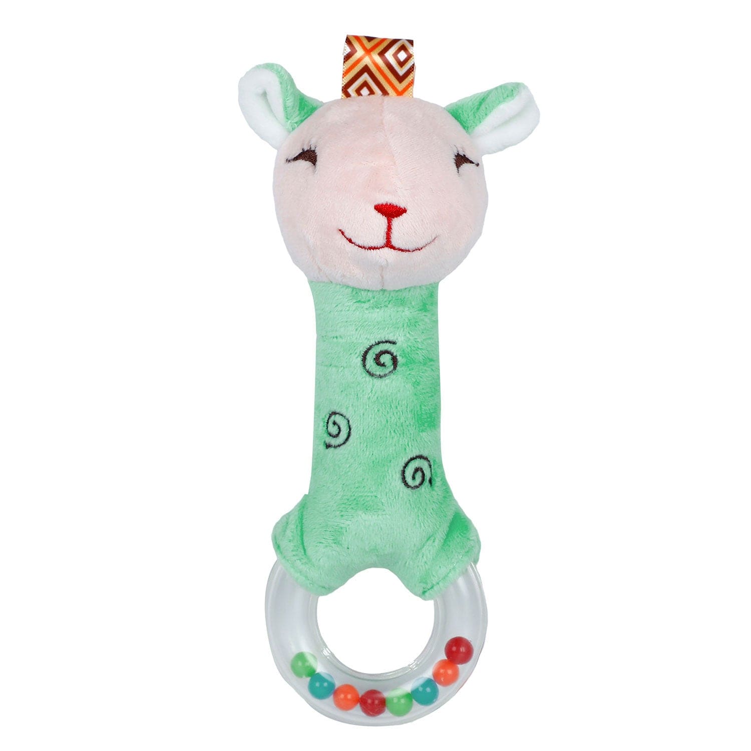Imported Super Soft Bear Soft Toy Squeaker Sound Handheld Rattle Toy
