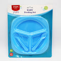 Imported High Quality Baby Kids 3 Pcs Feeding Set with Partition Plate Fork and Spoon
