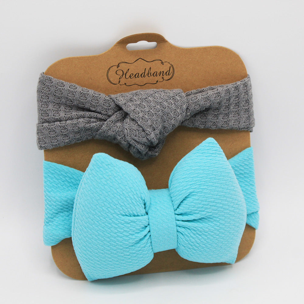 Imported Baby Girls Pack of 2 Pcs Fancy Lace Bow Headband