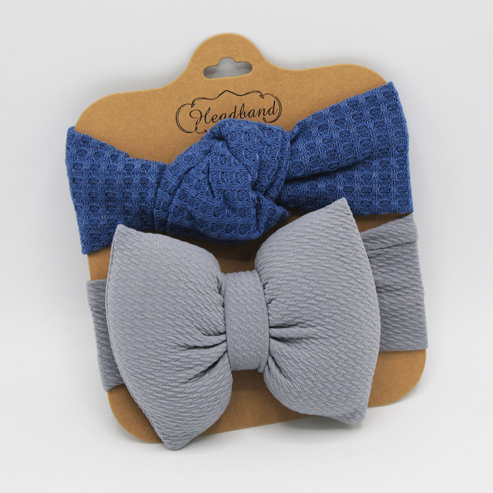 Imported Baby Girls Pack of 2 Pcs Fancy Lace Bow Headband