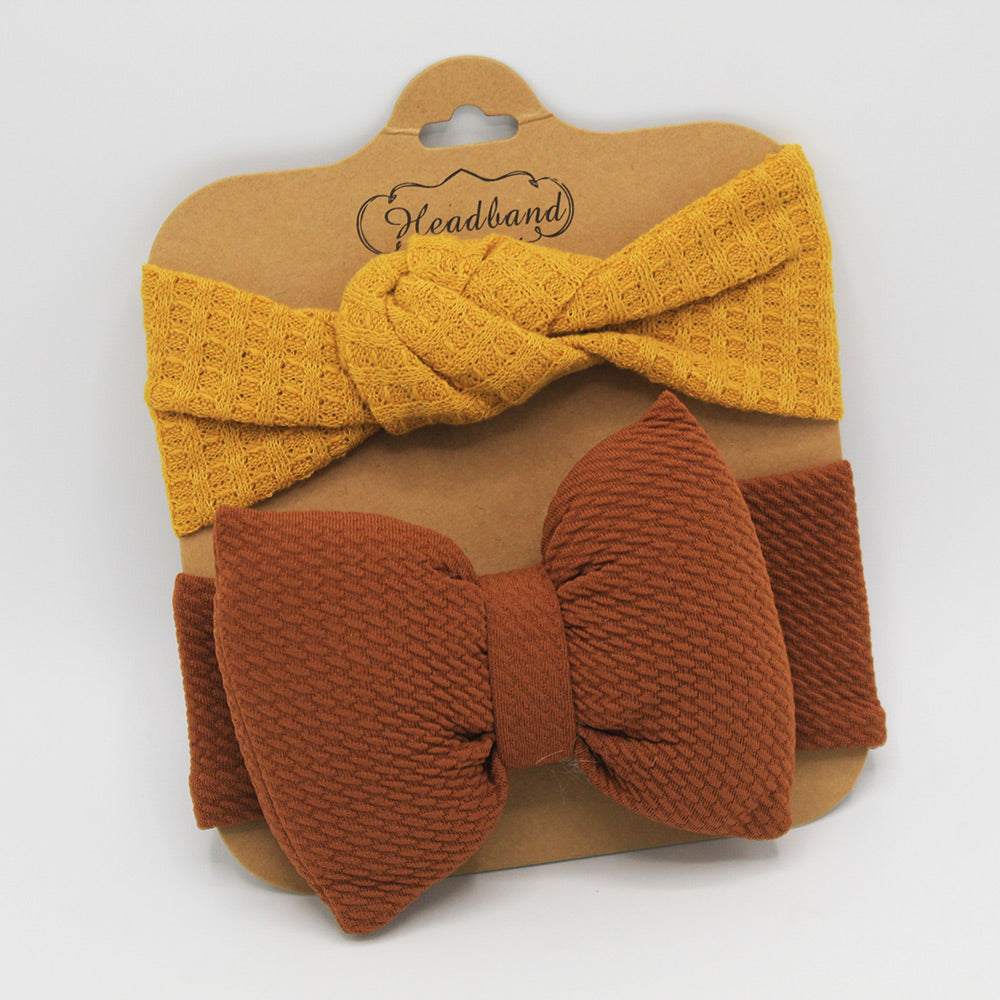 Imported Baby Girls Pack of 2 Pcs Fancy Lace Bow Headband