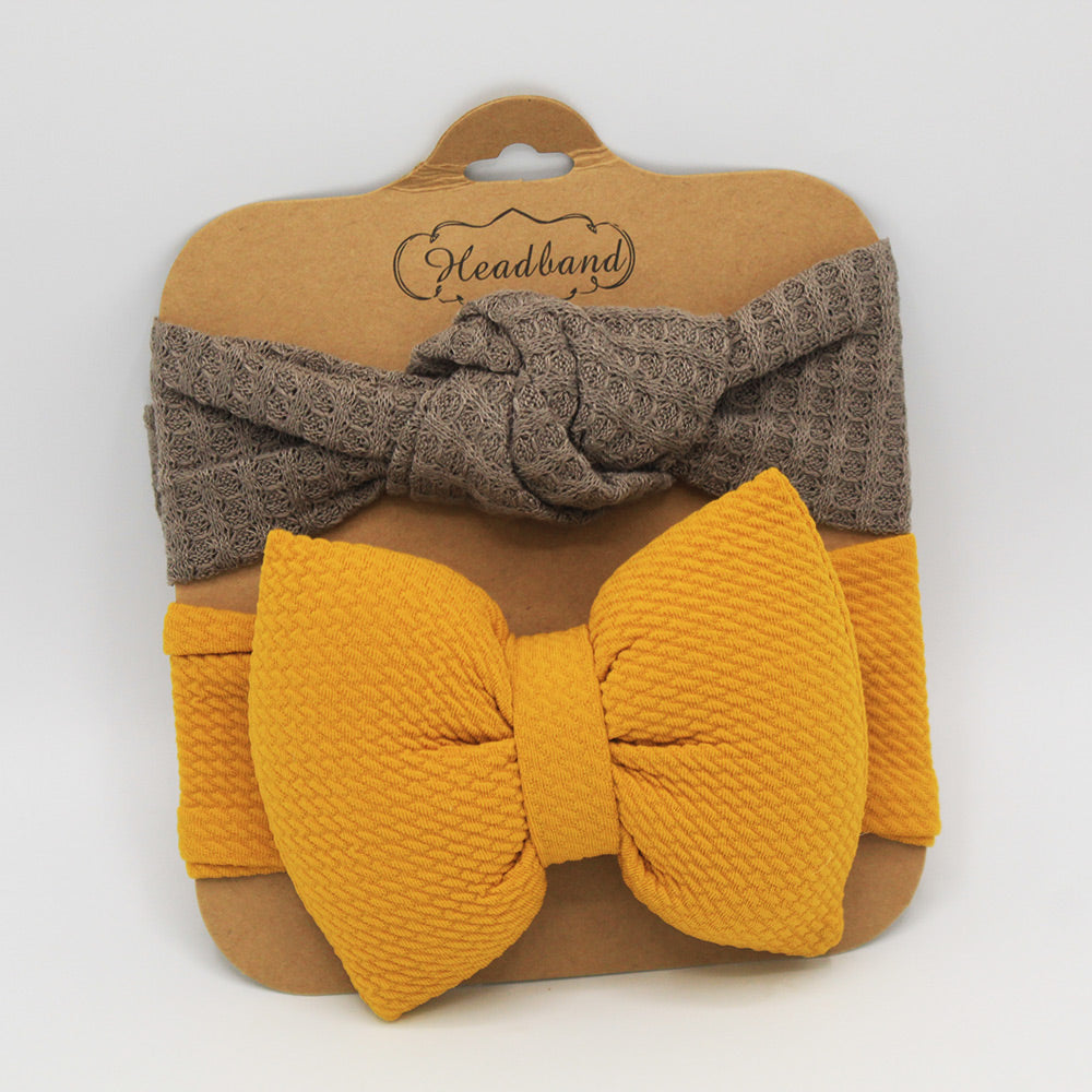 Imported Baby Girls Pack of 2 Pcs Fancy Lace Bow Headband