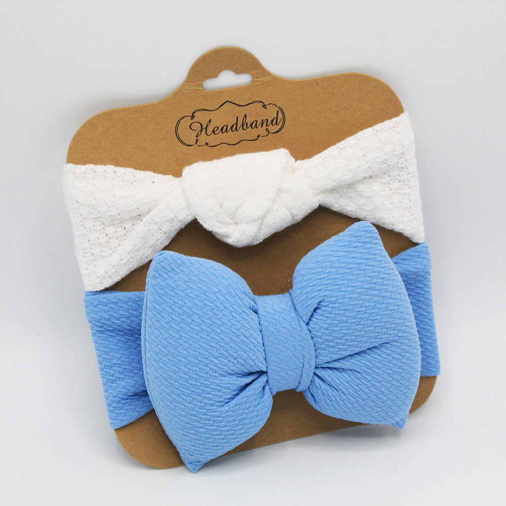 Imported Baby Girls Pack of 2 Pcs Fancy Lace Bow Headband
