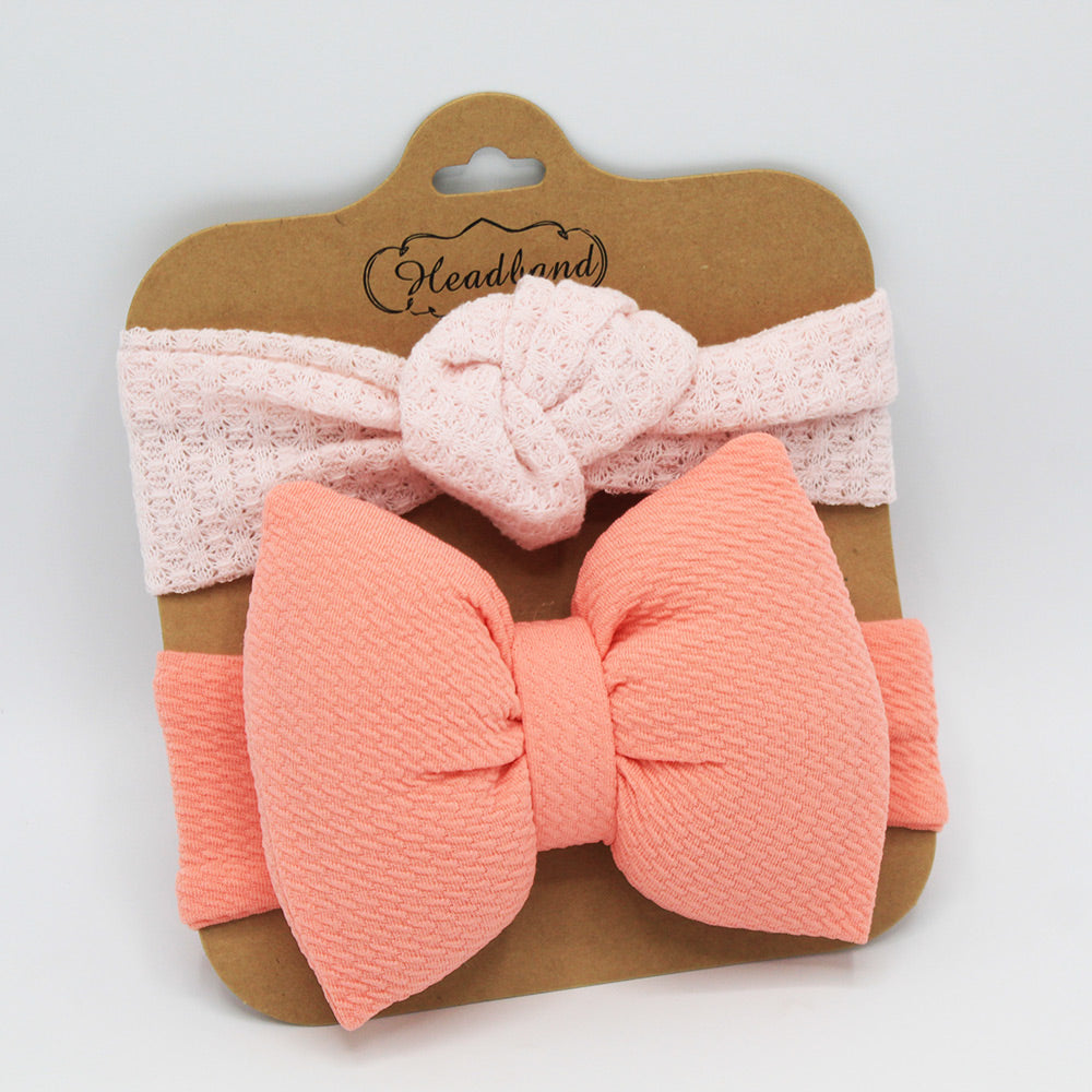 Imported Baby Girls Pack of 2 Pcs Fancy Lace Bow Headband