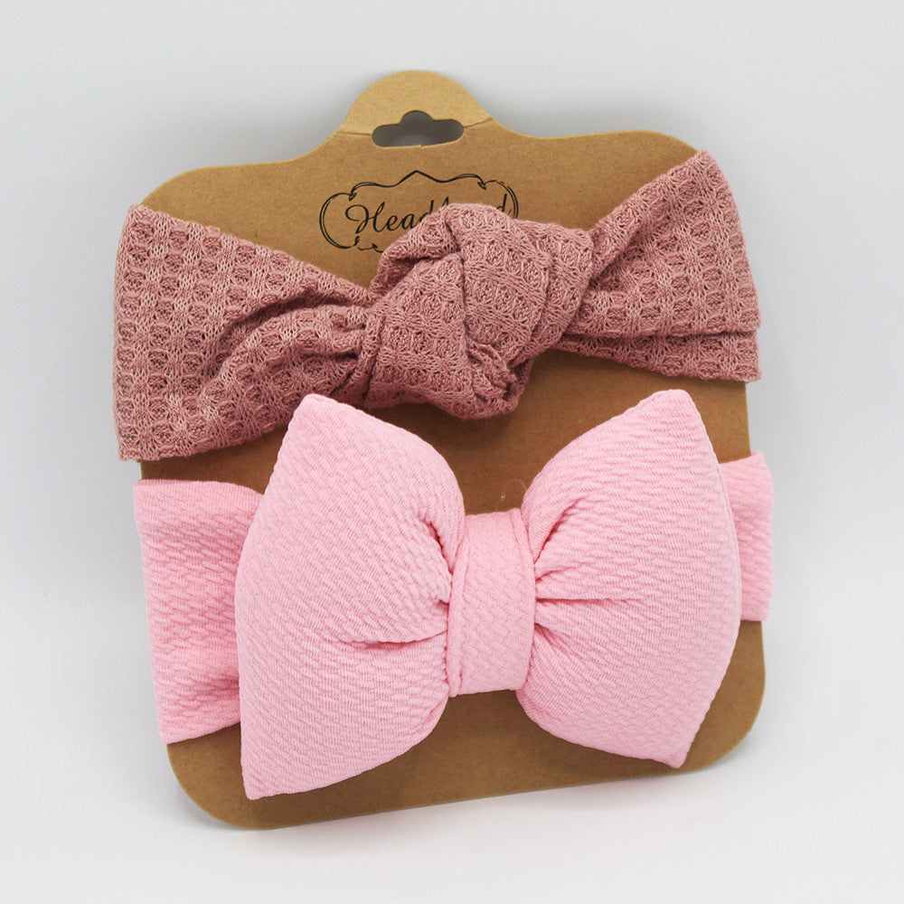 Imported Baby Girls Pack of 2 Pcs Fancy Lace Bow Headband