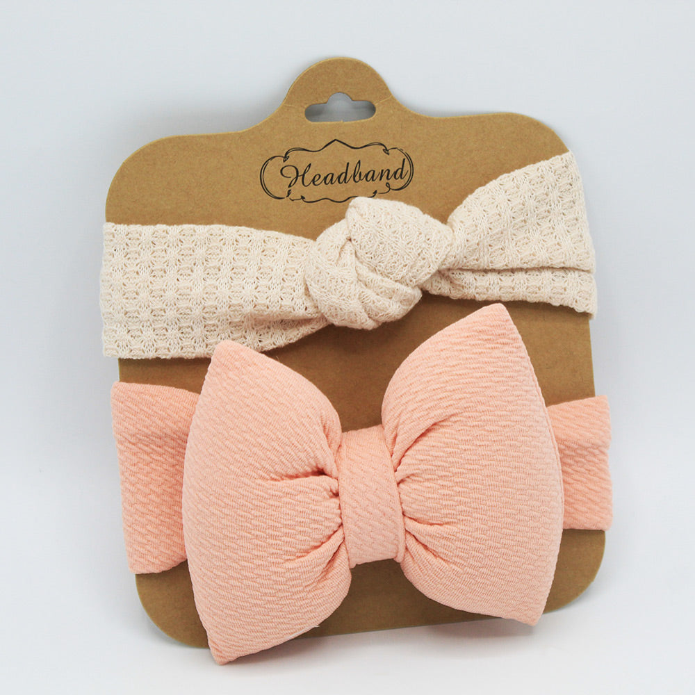 Imported Baby Girls Pack of 2 Pcs Fancy Lace Bow Headband