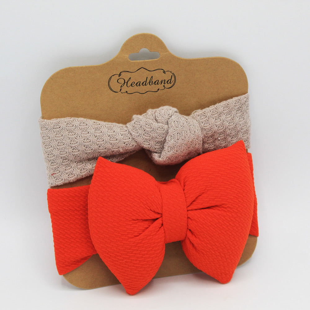 Imported Baby Girls Pack of 2 Pcs Fancy Lace Bow Headband