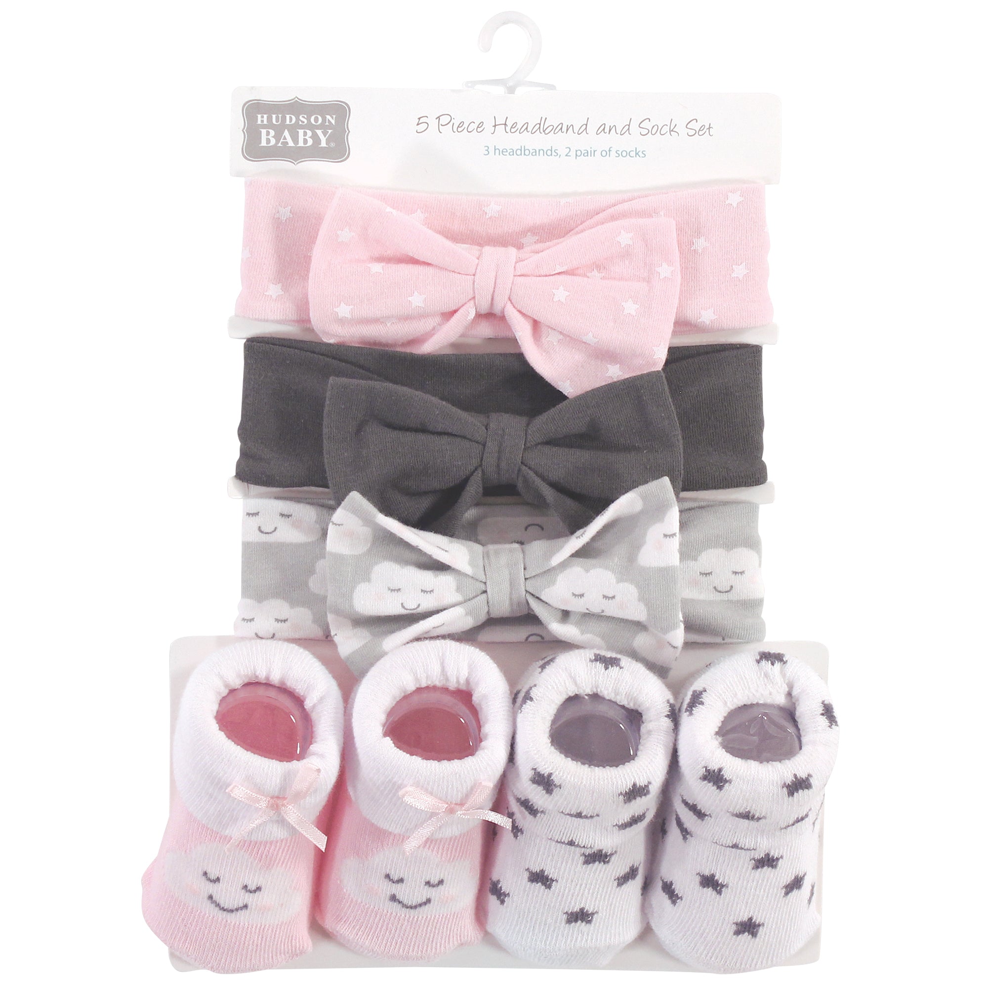 Imported Baby 5 piece headband and socks booties set for 0-9 months