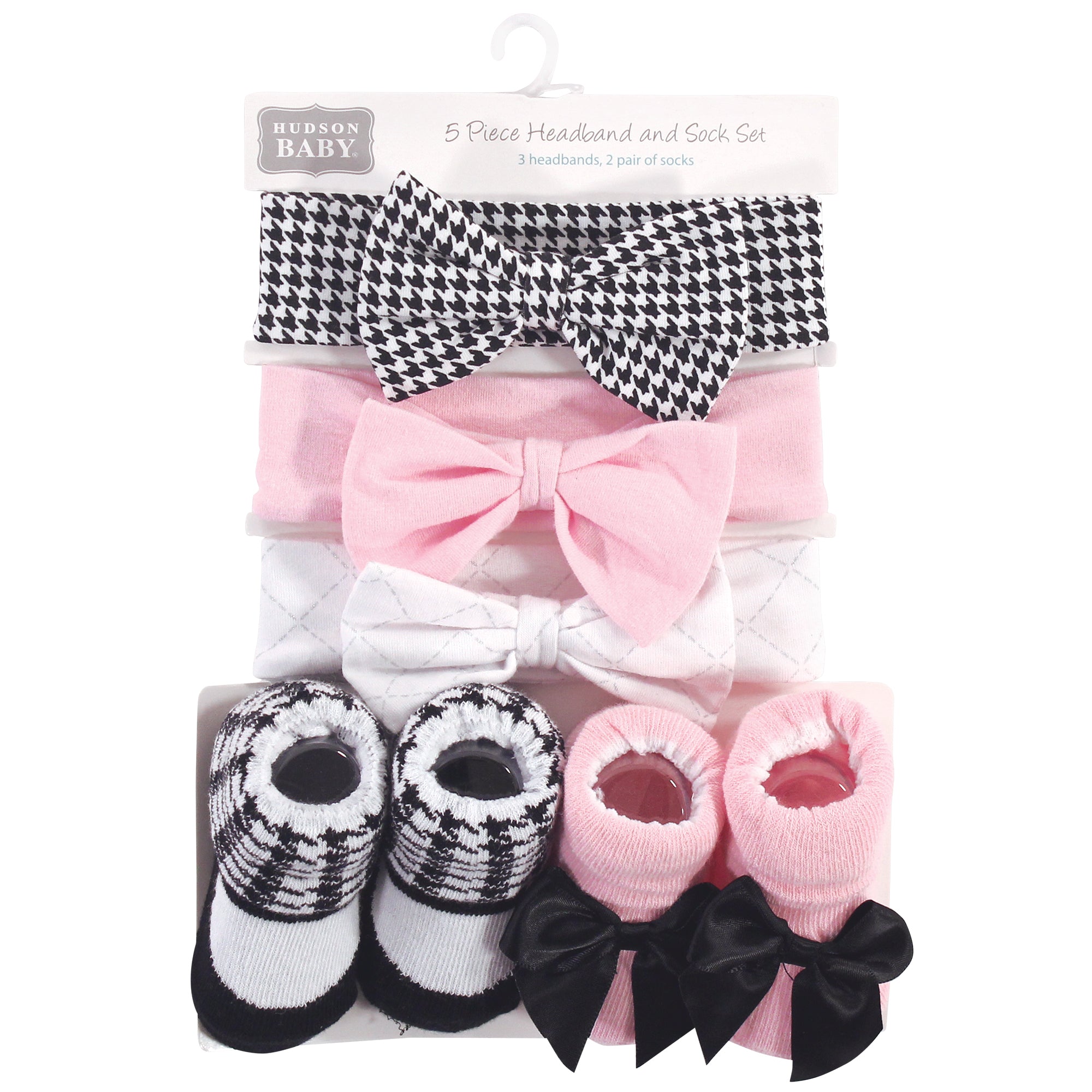 Imported Baby 5 piece headband and socks booties set for 0-9 months