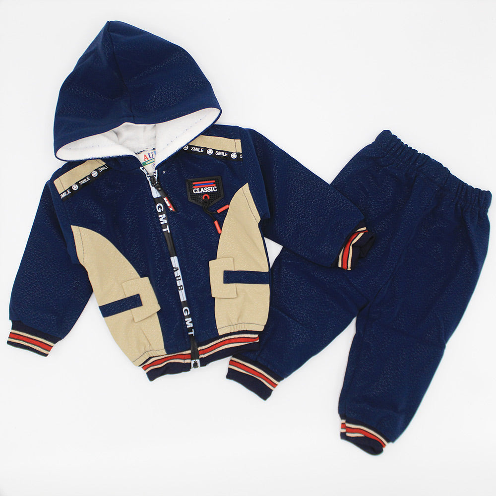 Baby Winter Warm Front Zipper Hoodie Tracksuit for 0-6 months