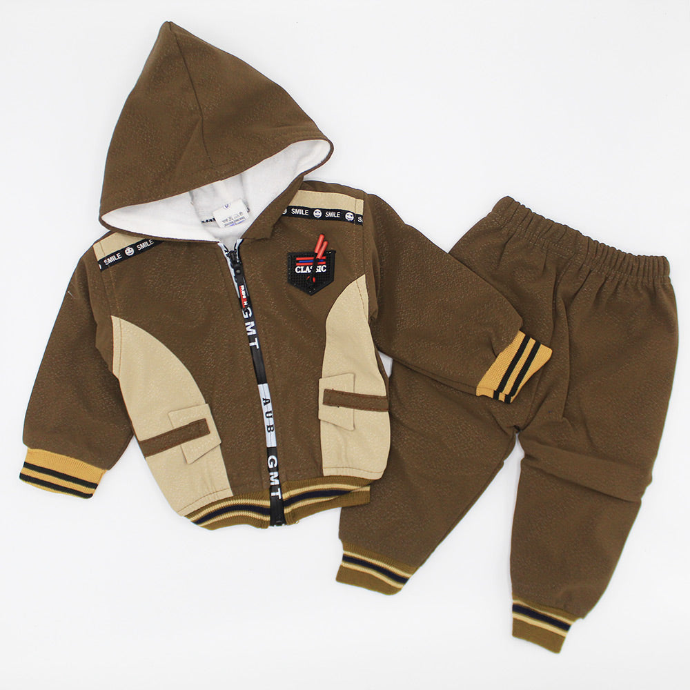 Baby Winter Warm Front Zipper Hoodie Tracksuit for 0-6 months