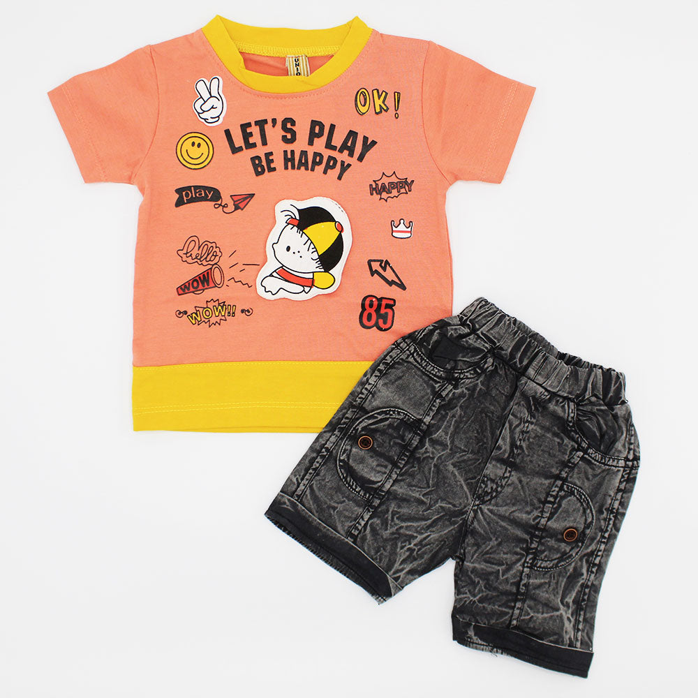 Baby 3D Lets Play Dress with Wash Shorts for 3-9 Months