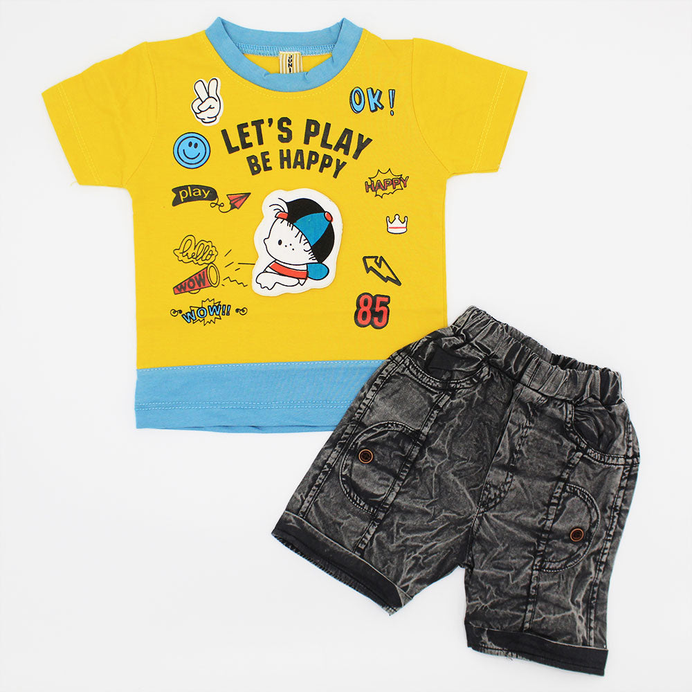 Baby 3D Lets Play Dress with Wash Shorts for 3-9 Months