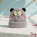 Imported Baby 3D Kitten Winter Cap | Soft Rabbit Wool Hat for 0–3 Years