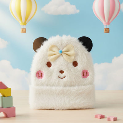 Imported Baby 3D Kitten Winter Cap | Soft Rabbit Wool Hat for 0–3 Years