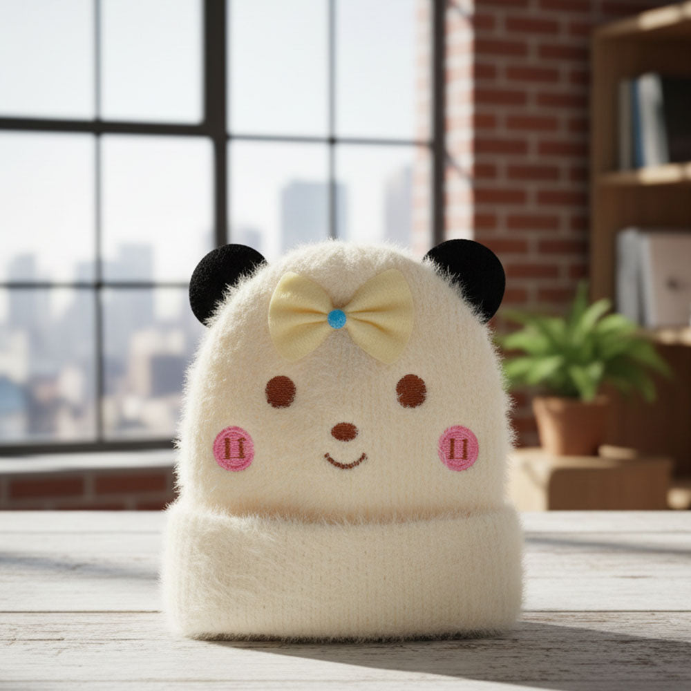 Soft Rabbit Wool Hat for 0–3 Years