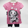 Imported Turkey Girls Cute Bunny Fam Half Sleeves Dress for 12 Months - 4 Years