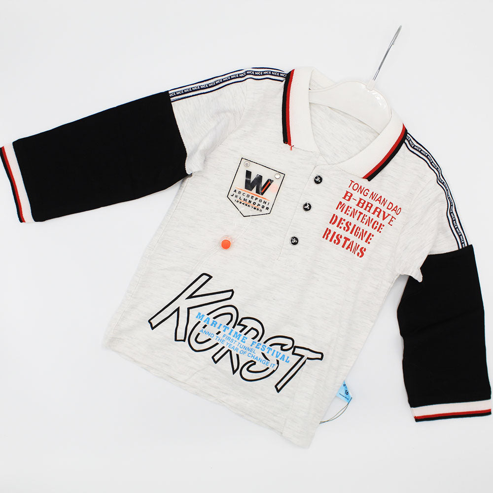 Baby Collar Front Button Style Long Sleeve Pullover Shirt for 9 Months - 3.5 Years