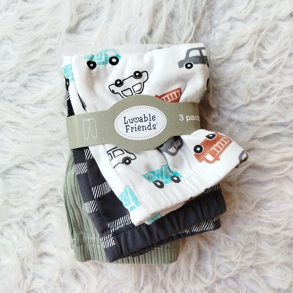 Imported Set of 3 Pcs Babies Pants Cotton Stuff for 0-9 Months