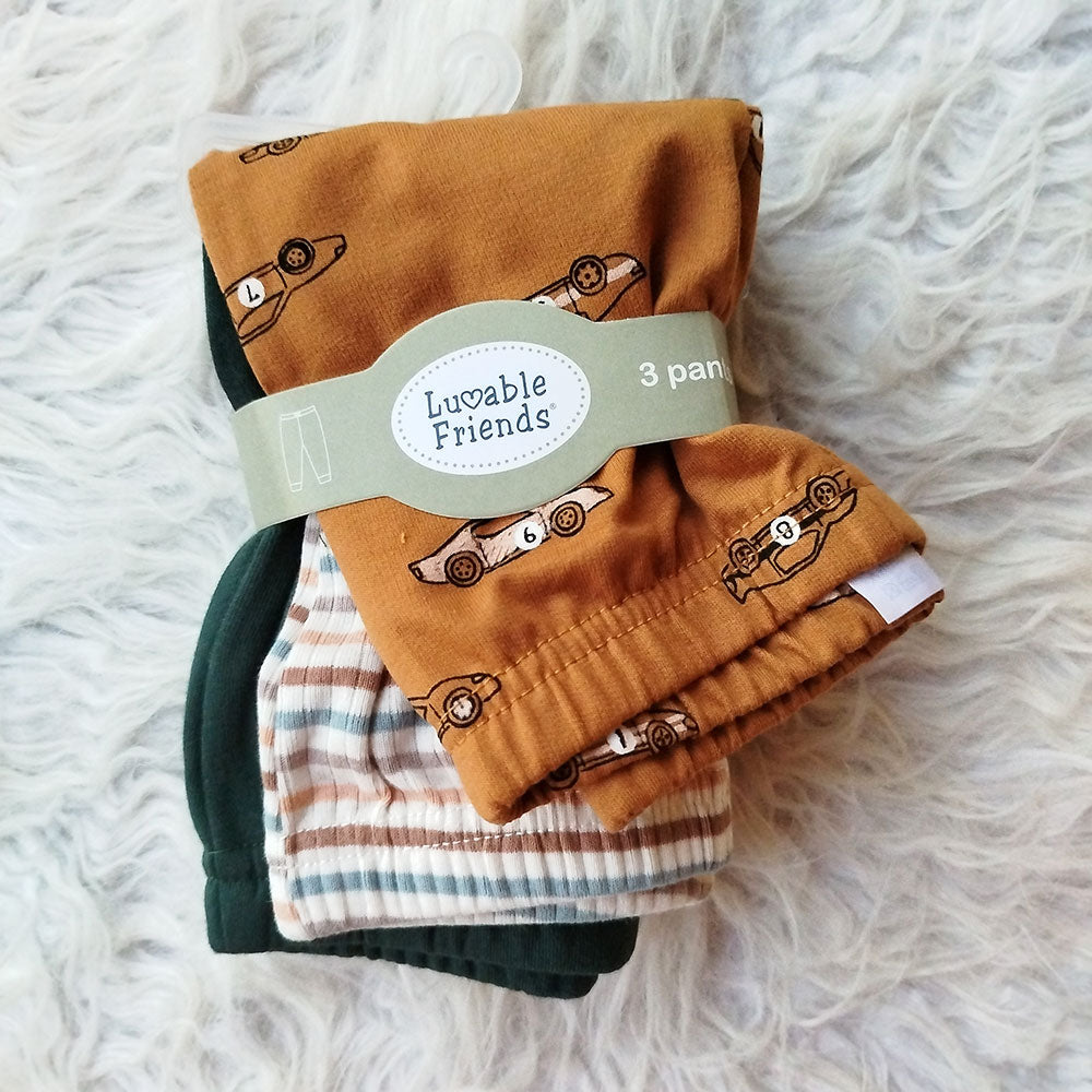 Imported Set of 3 Pcs Babies Pants Cotton Stuff for 0-9 Months