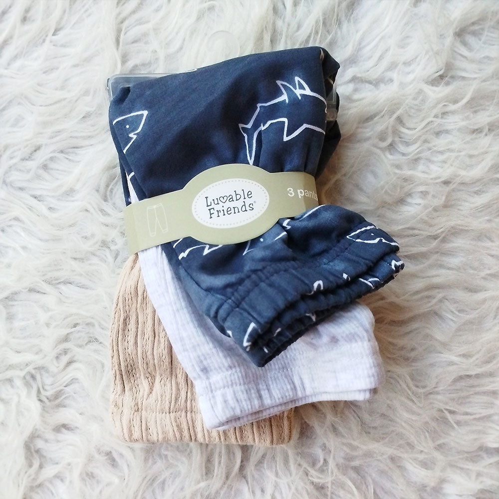 Imported Set of 3 Pcs Babies Pants Cotton Stuff for 0-9 Months