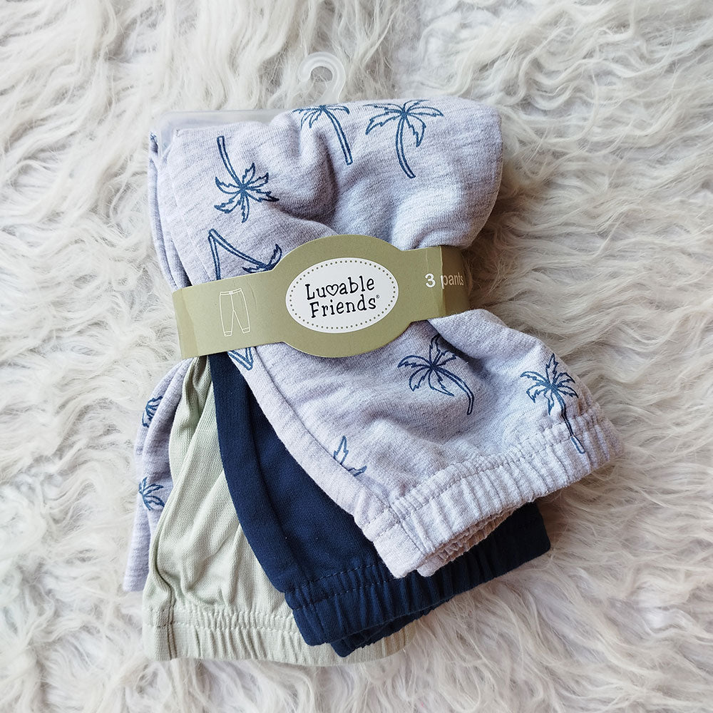 Imported Set of 3 Pcs Babies Pants Cotton Stuff for 0-9 Months